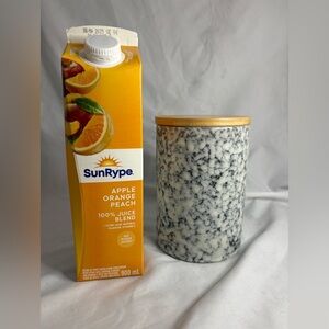 Roscher Wooden Lidded Stoneware Canister